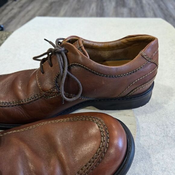 ? Clarks Coulson Leather Oxfords Mens Size 11.5 Walking Loafers. Brown Like New main image 7